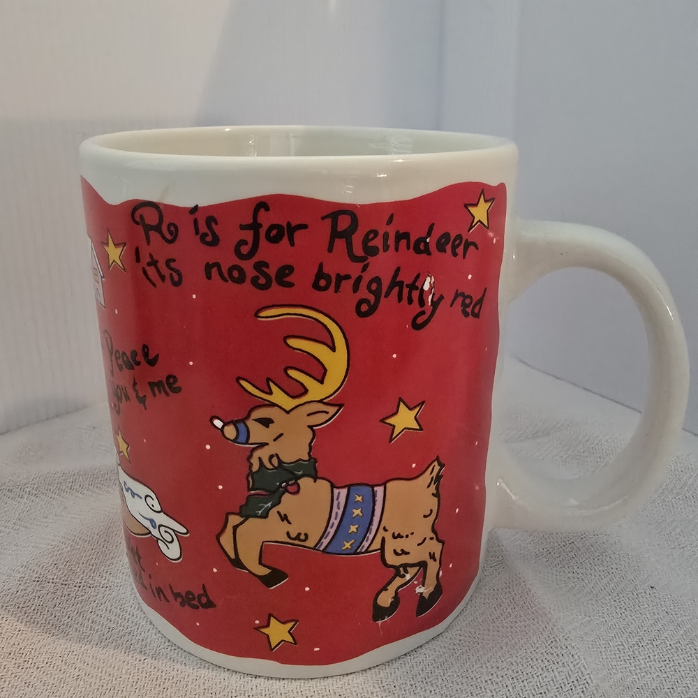 Mulberry Red Reindeer Mug